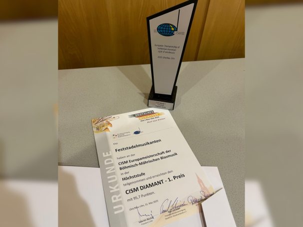 EM-Pokal der Blasmusik und Urkunde